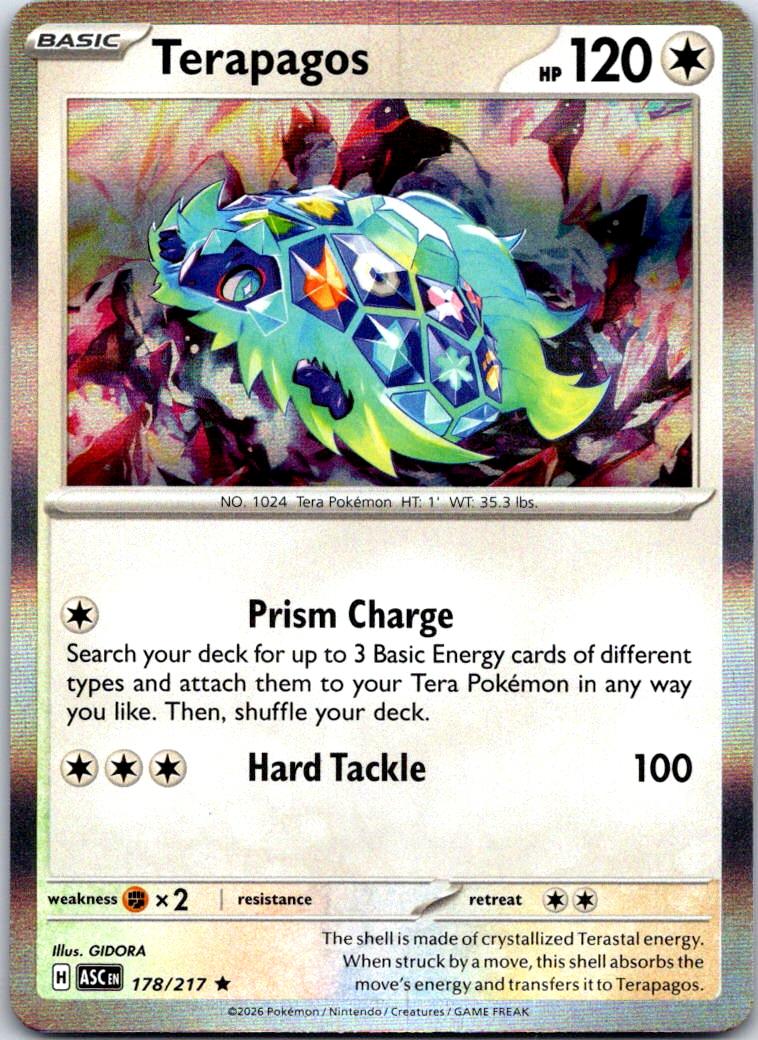 Terapagos - 178/217 - Holo - ASCENDED HEROES - Pokemon - Rare | AB07-19