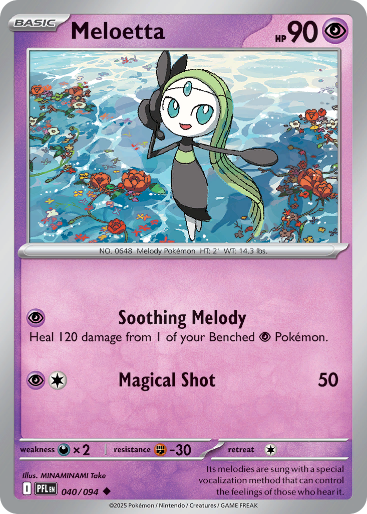 Meloetta - 040/094 - - PHANTASMAL FLAMES - Pokemon - Uncommon | AA51-29