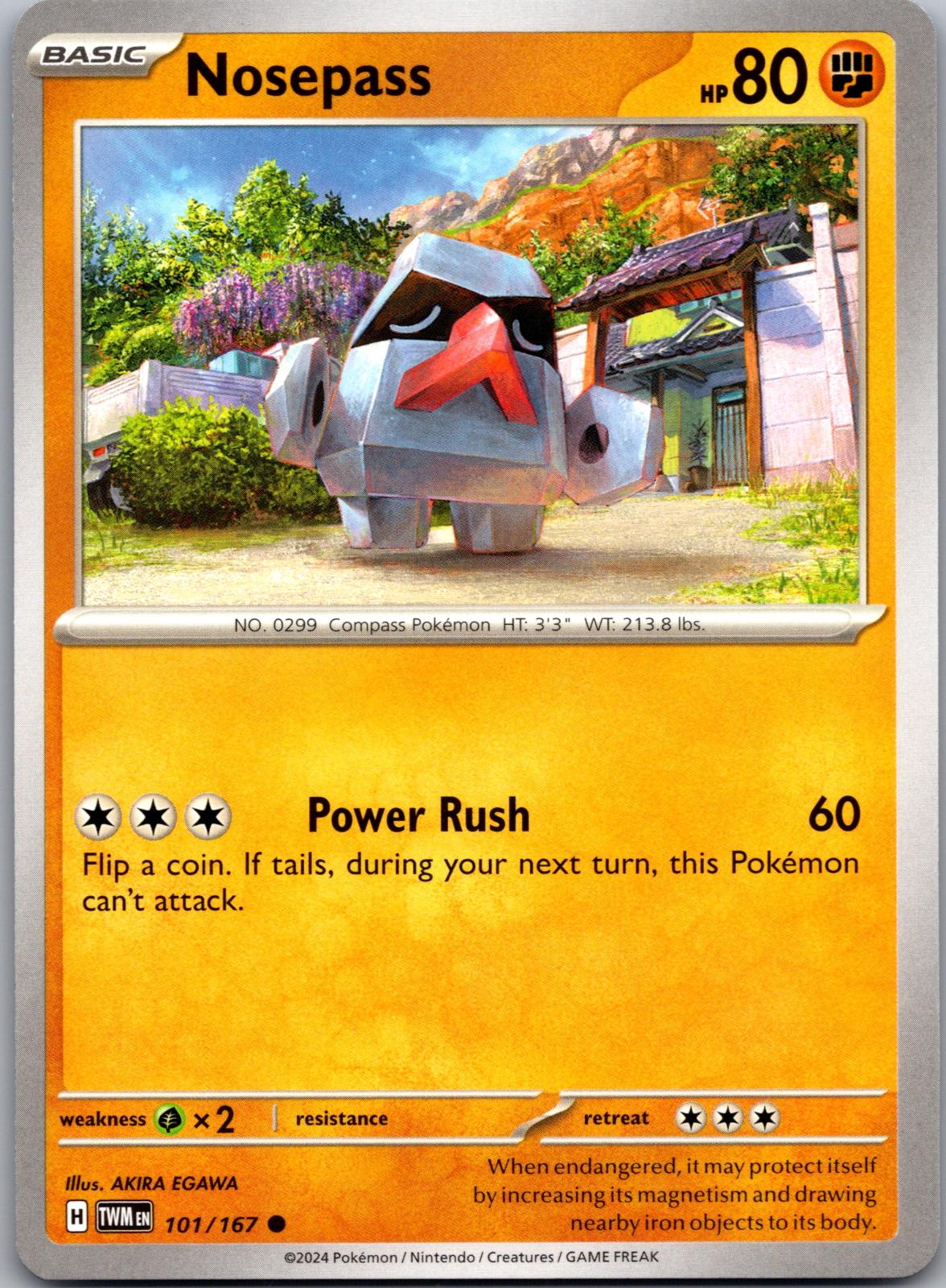 Nosepass - 101/167 - - TWILIGHT MASQUERADE - Pokemon - Common | AA84-4