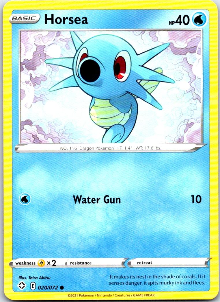 Horsea - 020/072 - - SHINING FATES - Pokemon - Common | AB96-29