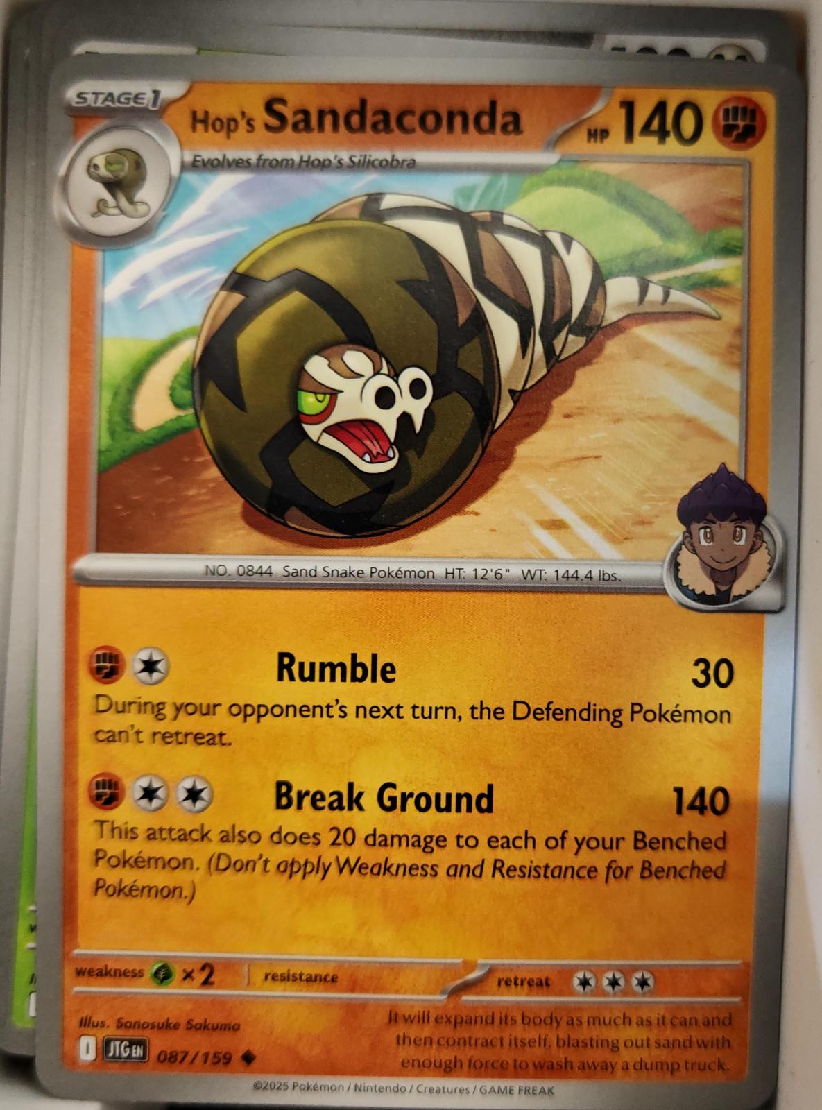 Hop's Sandaconda - 087/159 - - JOURNEY TOGETHER - Pokemon - Uncommon | AA09-78