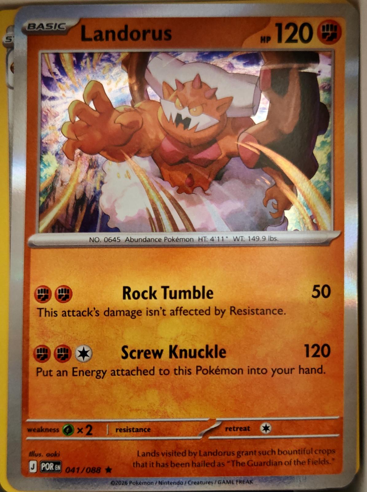 Landorus - 041/088 - Holo - PERFECT ORDER - Pokemon - Rare | AA06-44