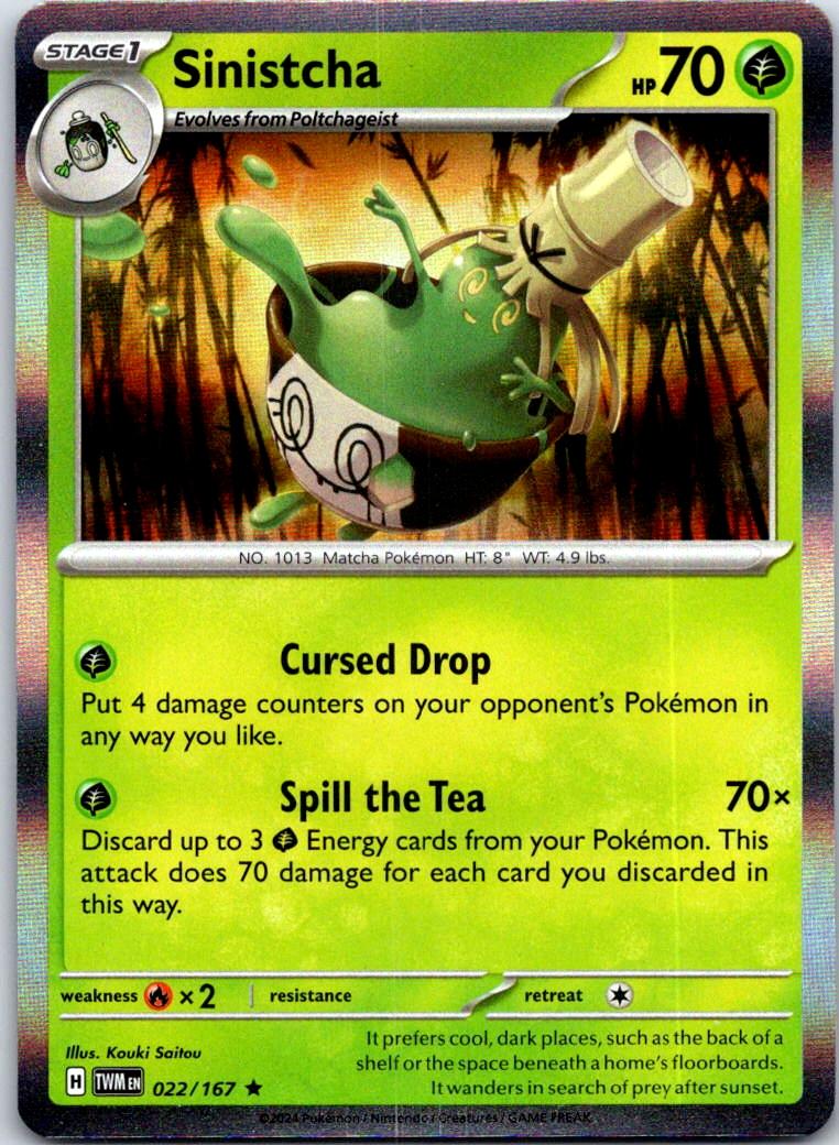 Sinistcha - 022/167 - Holo - TWILIGHT MASQUERADE - Pokemon - Rare | AB08-30