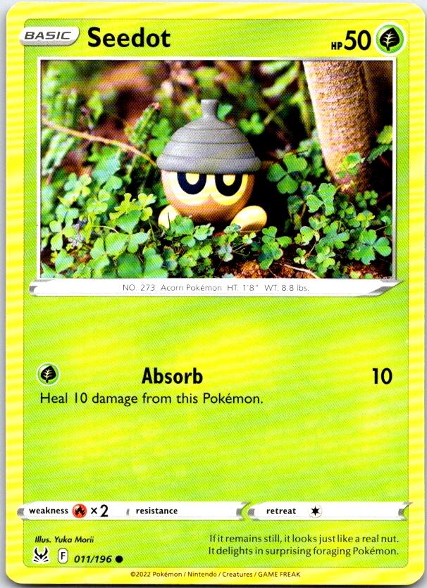 Seedot - 011/196 - - LOST ORIGIN - Pokemon - Common | AC13-8