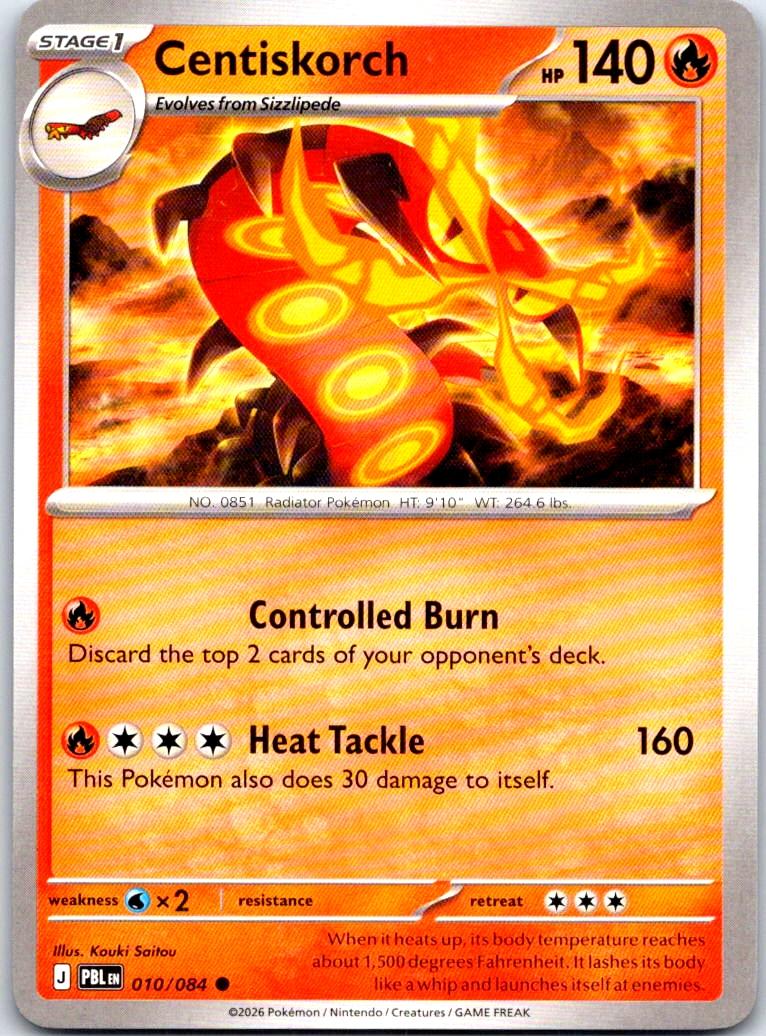 Centiskorch - 010/084 - - PITCH BLACK - Pokemon - Common | AB26-32