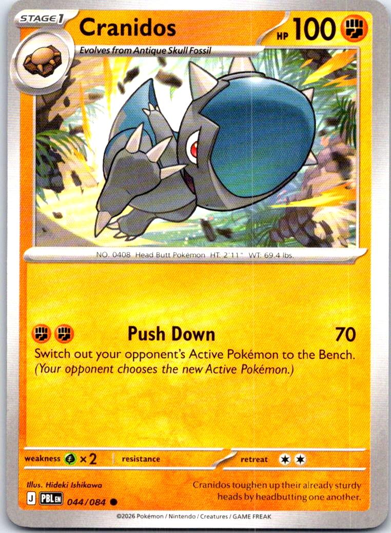 Cranidos - 044/084 - - PITCH BLACK - Pokemon - Common | AB59-35