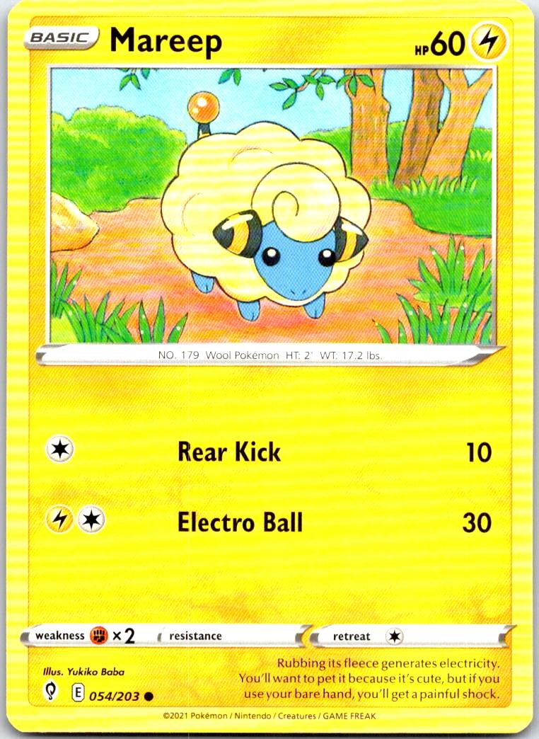 Mareep - 054/203 - - EVOLVING SKIES - Pokemon - Common | AB36-29