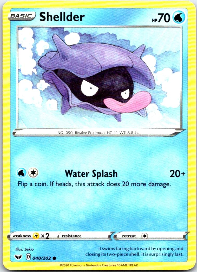 Shellder - 040/202 - - SWORD & SHIELD - Pokemon - Common | AB78-18