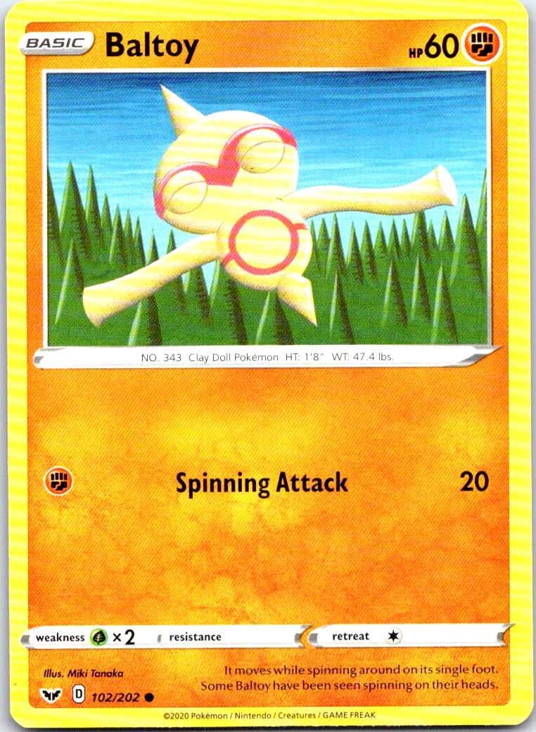 Baltoy - 102/202 - - SWORD & SHIELD - Pokemon - Common | AB50-8