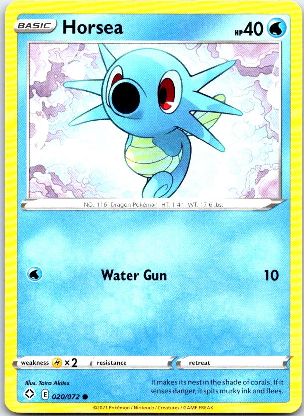 Horsea - 020/072 - - SHINING FATES - Pokemon - Common | AB98-3
