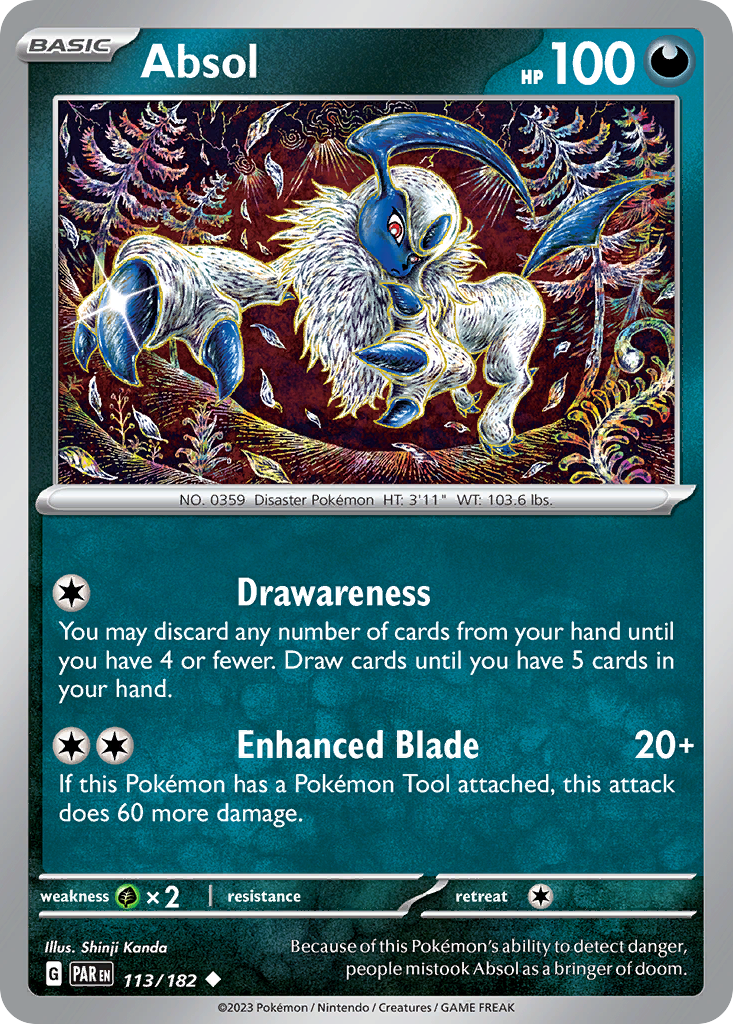 Absol - 113/182 - - PARADOX RIFT - Pokemon - Uncommon | AA39-13