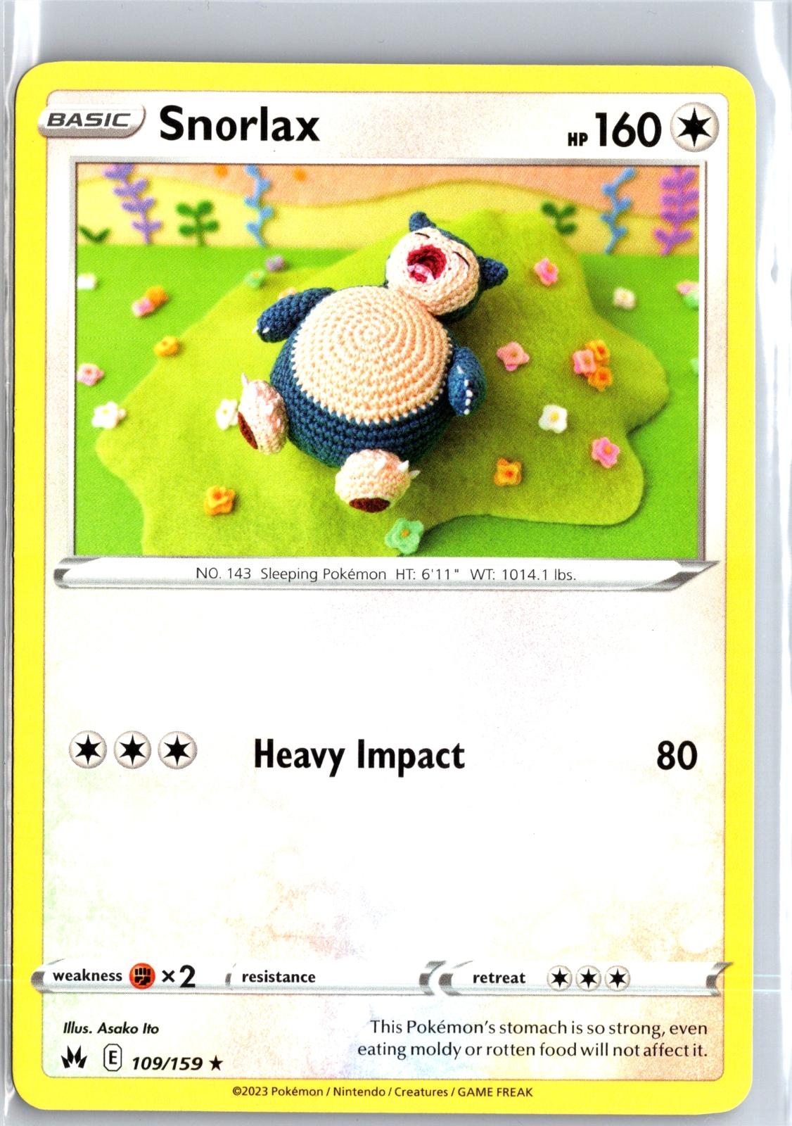 Snorlax - 109/159 - - CROWN ZENITH - Pokemon - Rare | AB05-9