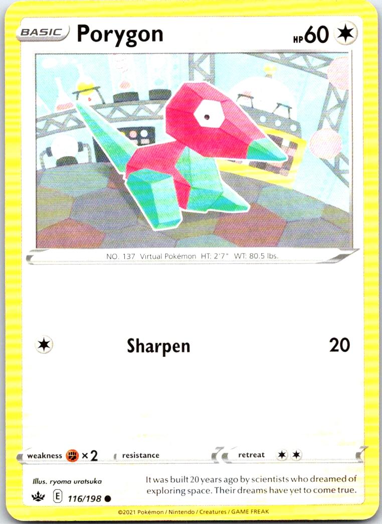 Porygon - 116/198 - - CHILLING REIGN - Pokemon - Common | AB49-4