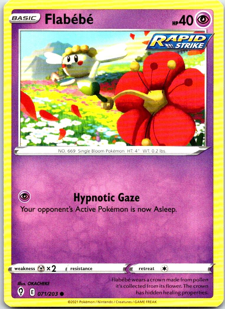 Flabebe - 071/203 - - EVOLVING SKIES - Pokemon - Common | AB37-5