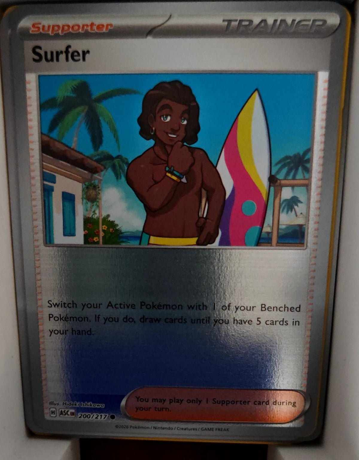 Surfer - 200/217 - Reverse Holo - ASCENDED HEROES - Pokemon - Common | AA40-89