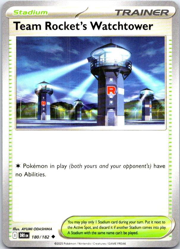 Team Rocket's Watchtower - 180/182 - - DESTINED RIVALS - Pokemon - | AC24-22