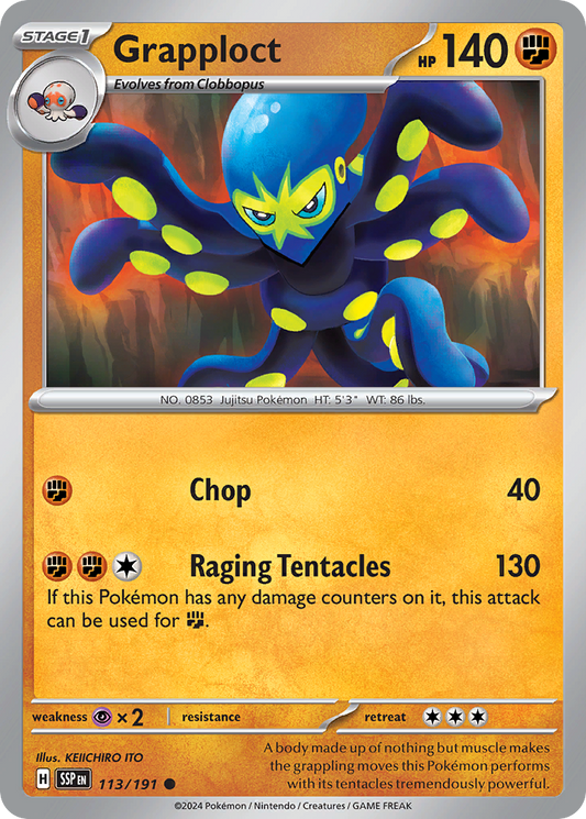 Grapploct - 113/191 - - SURGING SPARKS - Pokemon - Common | AA09-20
