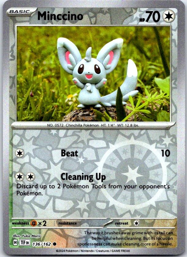 Minccino - 136/162 - Reverse Holo - TEMPORAL FORCES - Pokemon - Common | AC28-44