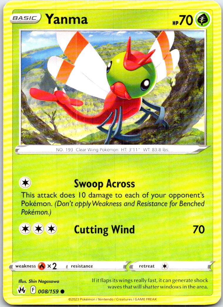 Yanma - 008/159 - - CROWN ZENITH - Pokemon - Common | AB53-38