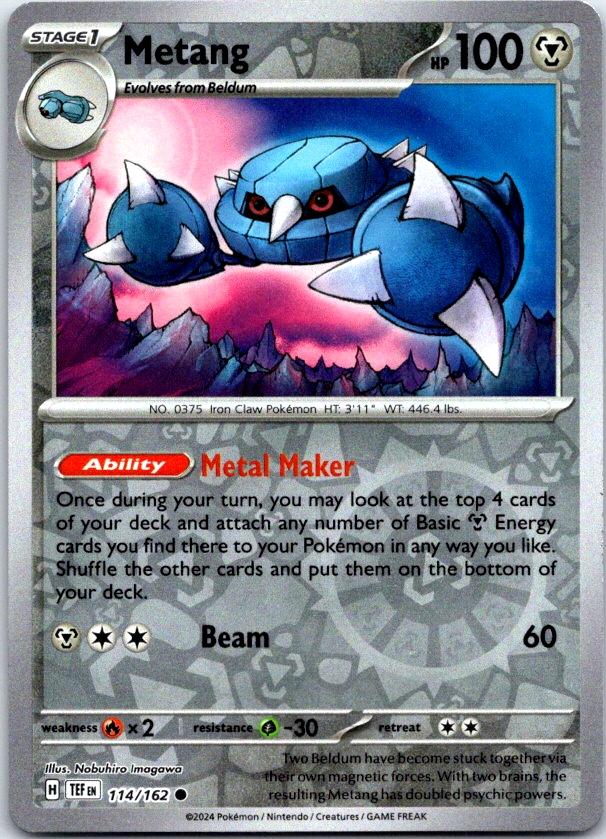 Metang - 114/162 - Reverse Holo - TEMPORAL FORCES - Pokemon - Common | AC15-1