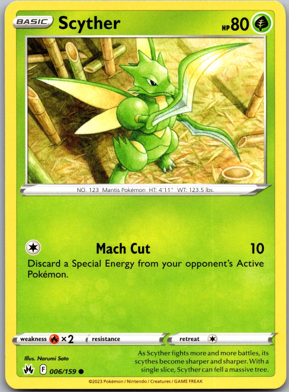 Scyther - 006/159 - - CROWN ZENITH - Pokemon - Common | AA93-20