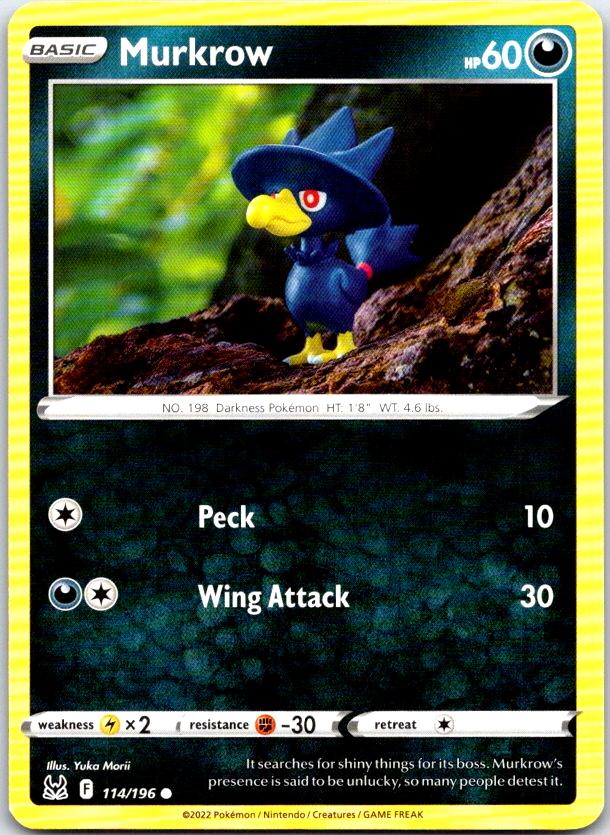 Murkrow - 114/196 - - LOST ORIGIN - Pokemon - Common | AC13-13