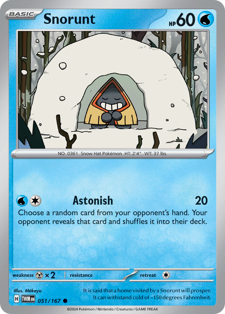 Snorunt - 051/167 - - TWILIGHT MASQUERADE - Pokemon - Common | AA46-6