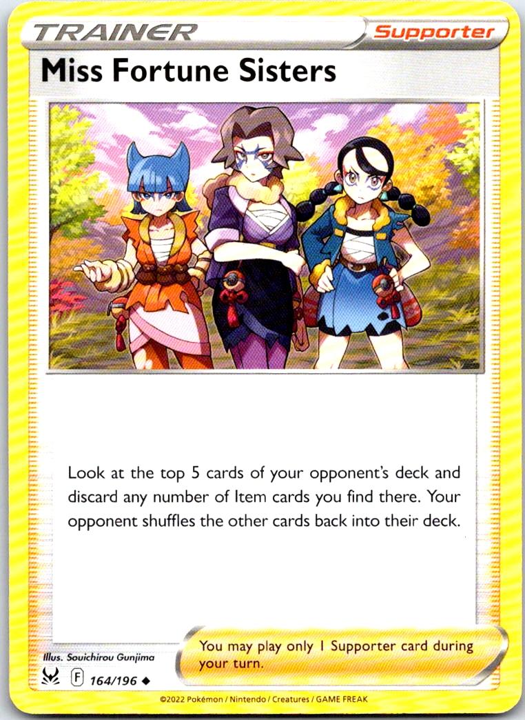 Miss Fortune Sisters - 164/196 - - LOST ORIGIN - Pokemon - Uncommon | AB25-46