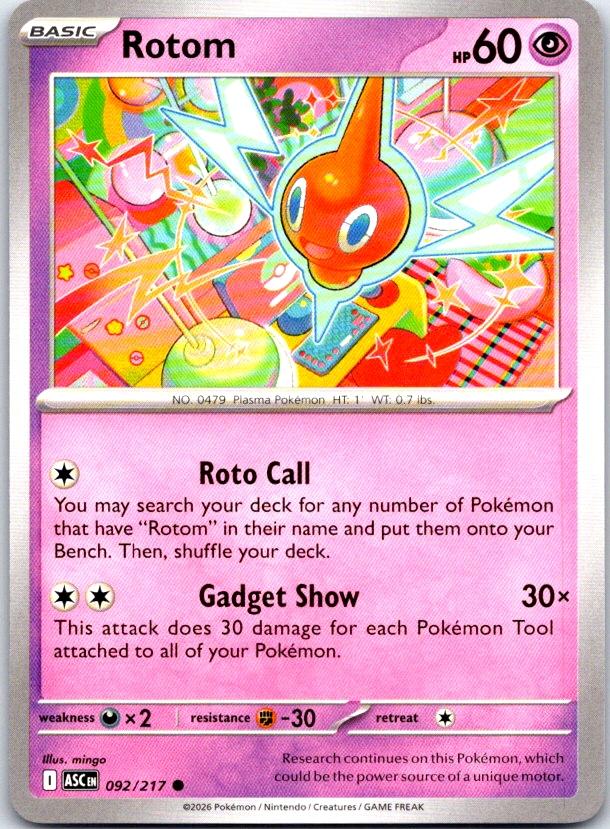 Rotom - 092/217 - - ASCENDED HEROES - Pokemon - Common | AC14-26