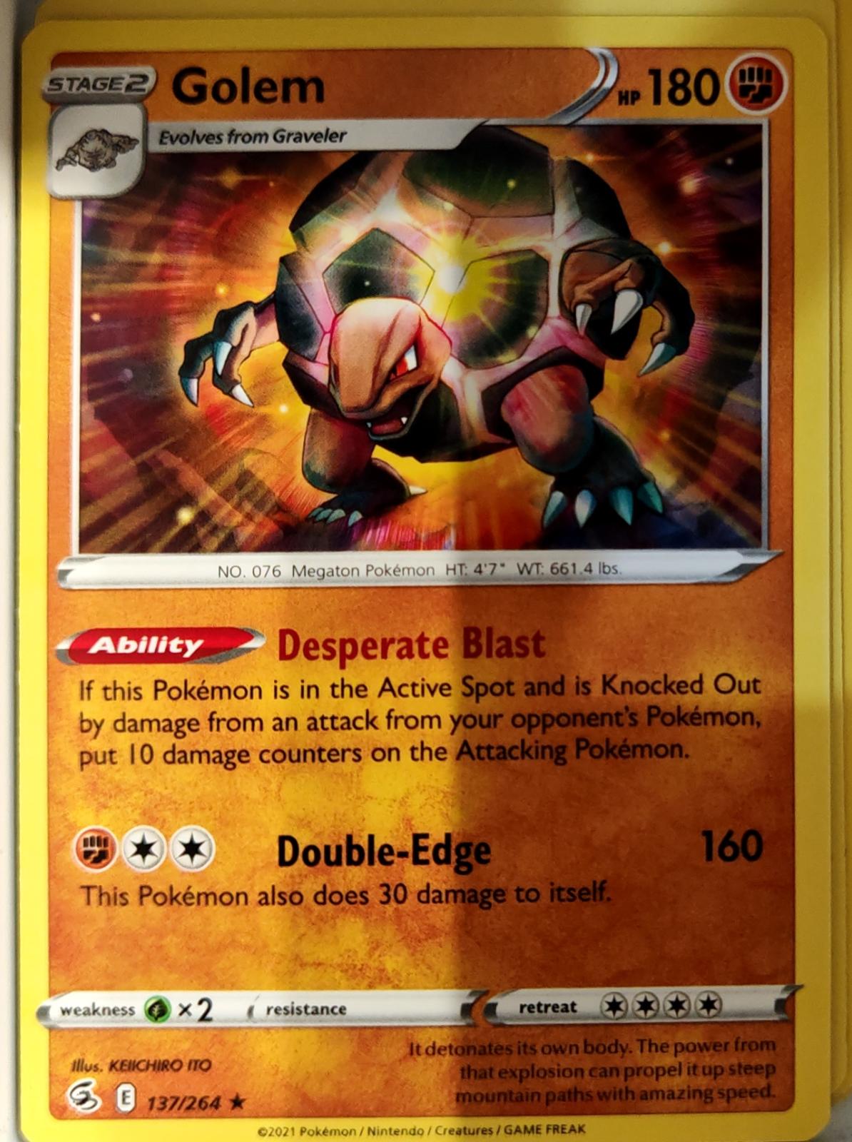 Golem - 137/264 - - FUSION STRIKE - Pokemon - Rare | AA66-6
