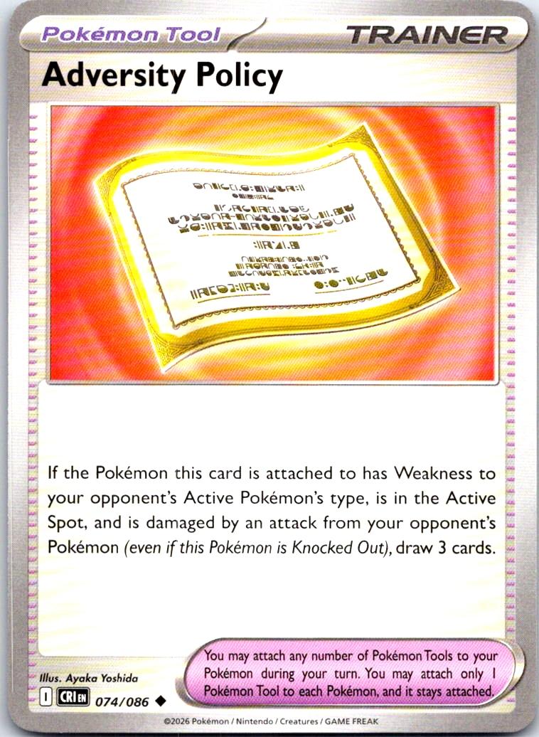 Adversity Policy - 074/086 - - CHAOS RISING - Pokemon - Uncommon | AB25-10