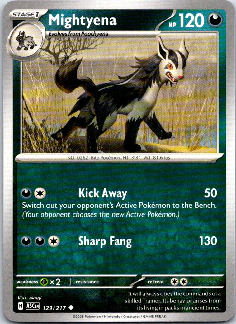 Mightyena - 129/217 - - ASCENDED HEROES - Pokemon - Uncommon | AB12-42