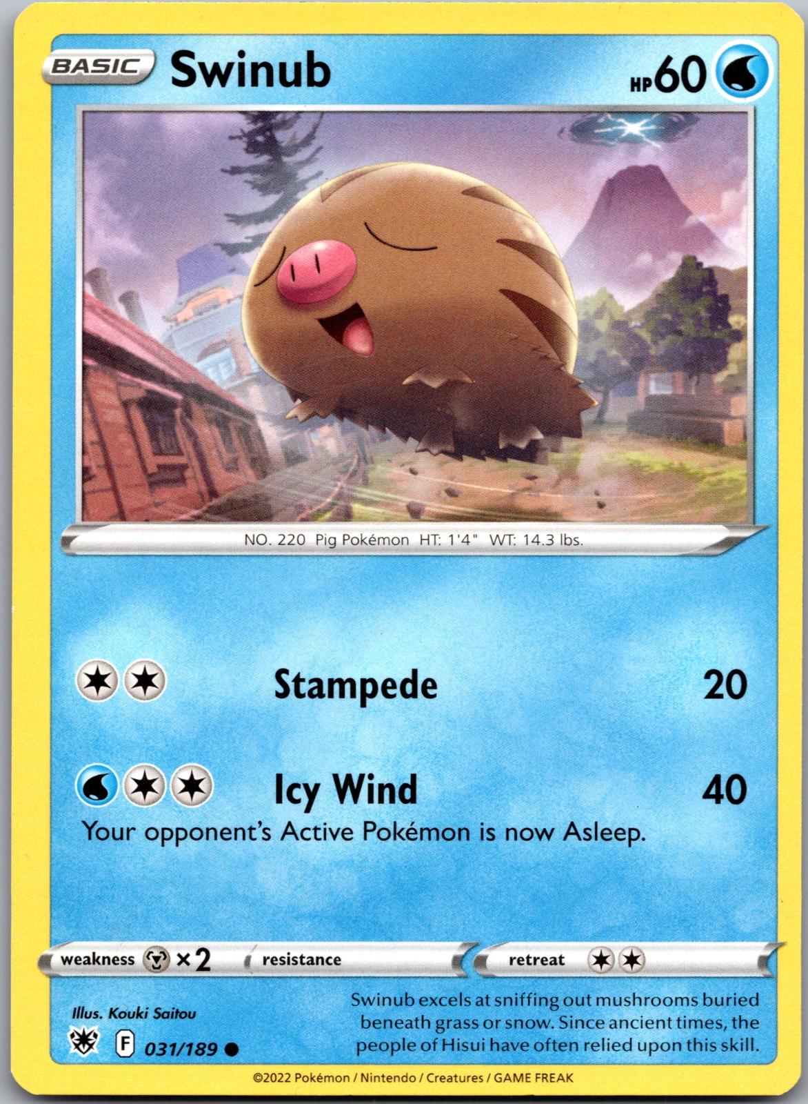 Swinub - 031/189 - - ASTRAL RADIANCE - Pokemon - Common | AA90-6