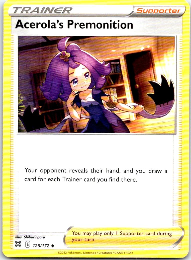 Acerola's Premonition - 129/172 - - BRILLIANT STARS - Pokemon - | AB15-46