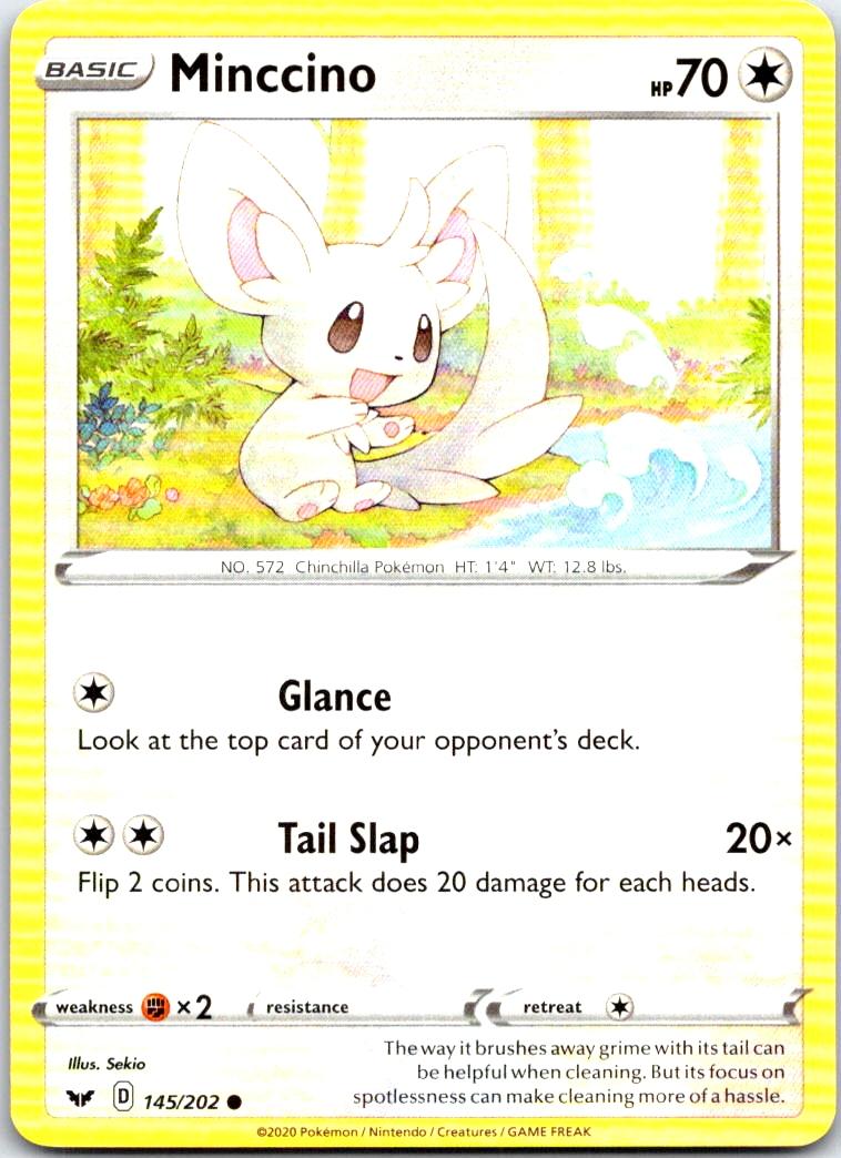 Minccino - 145/202 - - SWORD & SHIELD - Pokemon - Common | AB77-44