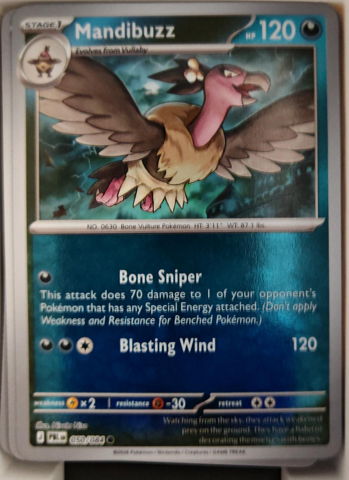 Mandibuzz - 050/084 - Reverse Holo - PITCH BLACK - Pokemon - Common | AA26-37
