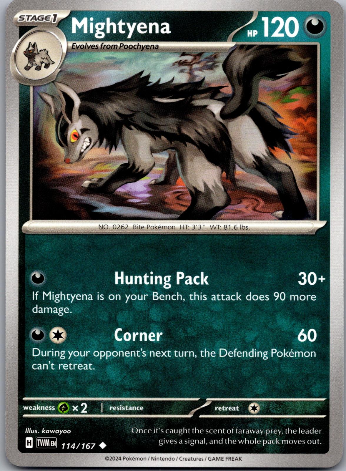 Mightyena - 114/167 - - TWILIGHT MASQUERADE - Pokemon - Uncommon | AA86-45