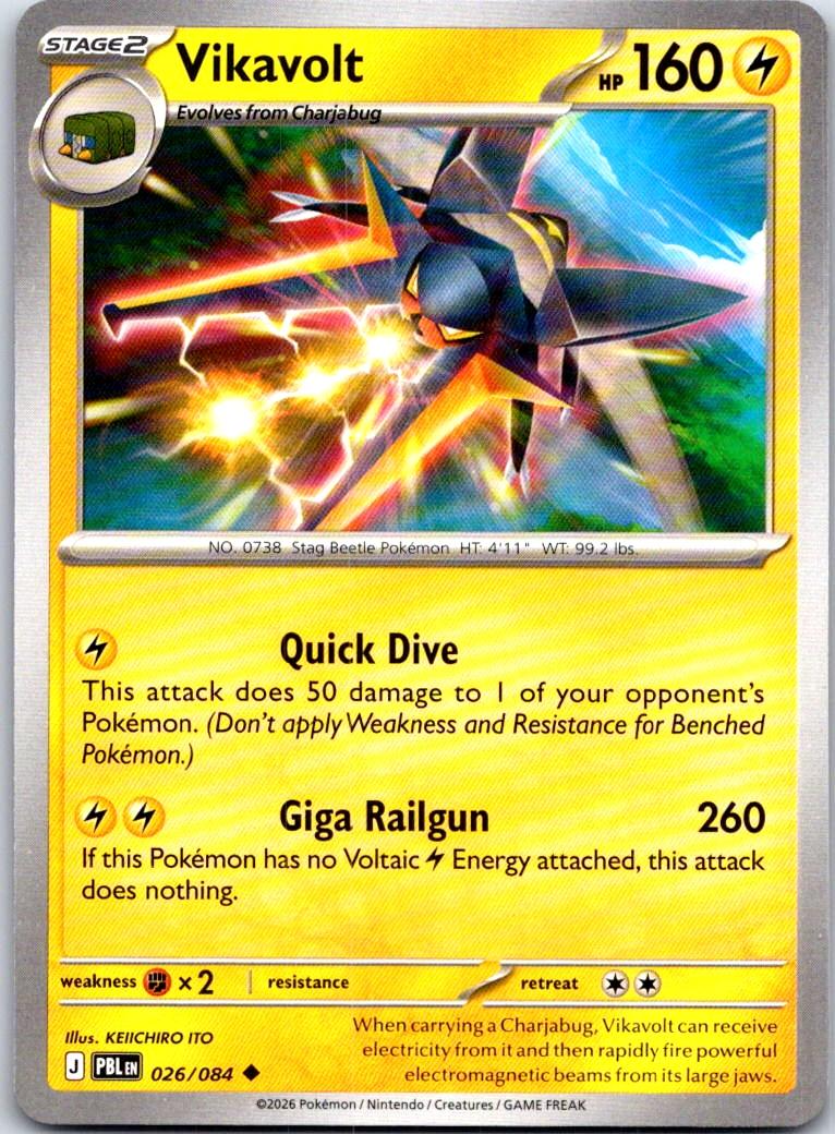Vikavolt - 026/084 - - PITCH BLACK - Pokemon - Uncommon | AA111-10