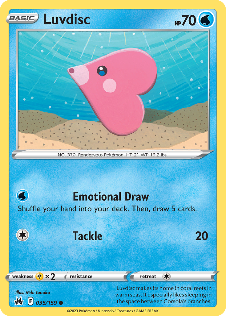 Luvdisc - 035/159 - - CROWN ZENITH - Pokemon - Common | AA101-27