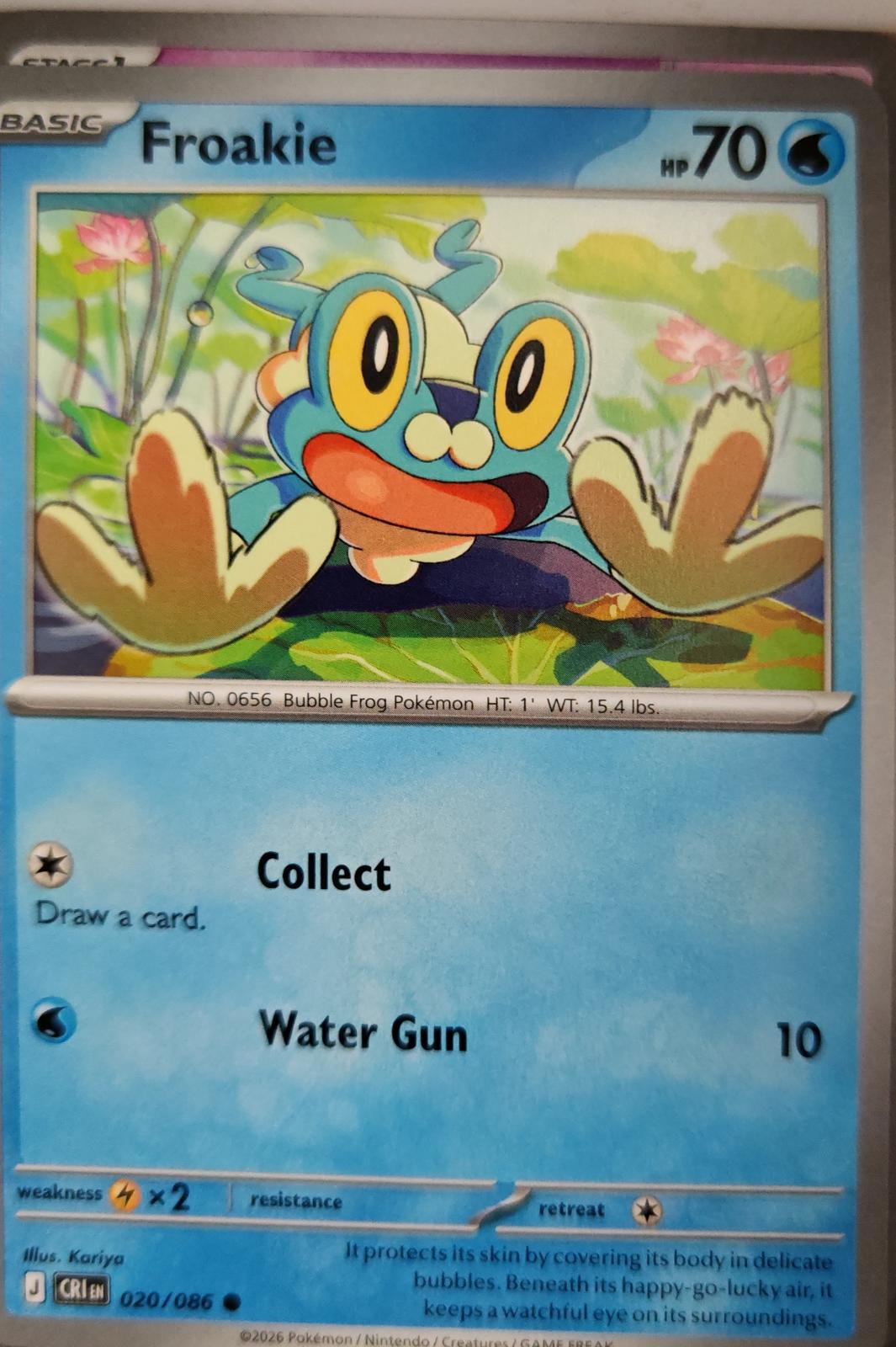 Froakie - 020/086 - - CHAOS RISING - Pokemon - Common | AA08-97