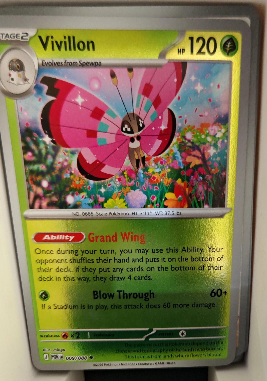 Vivillon - 009/088 - Reverse Holo - PERFECT ORDER - Pokemon - Uncommon | AA18-65