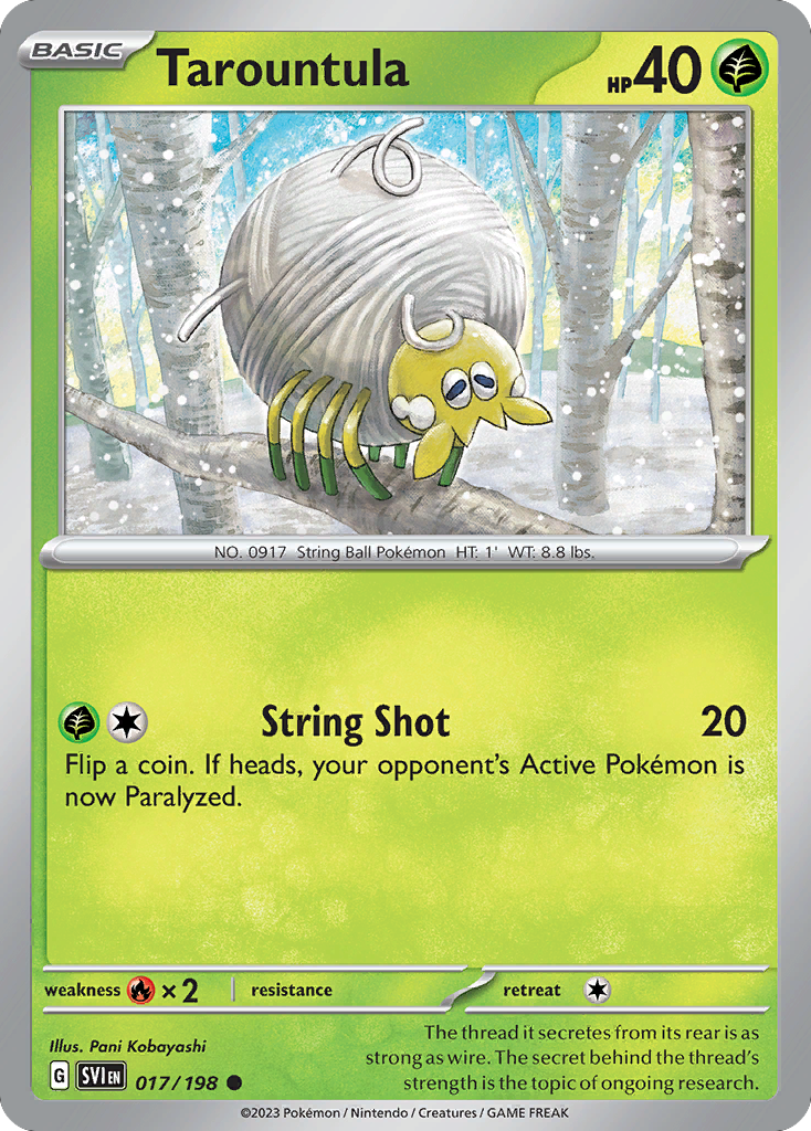 Tarountula - 017/198 - - SCARLET & VIOLET - Pokemon - Common | AA48-112