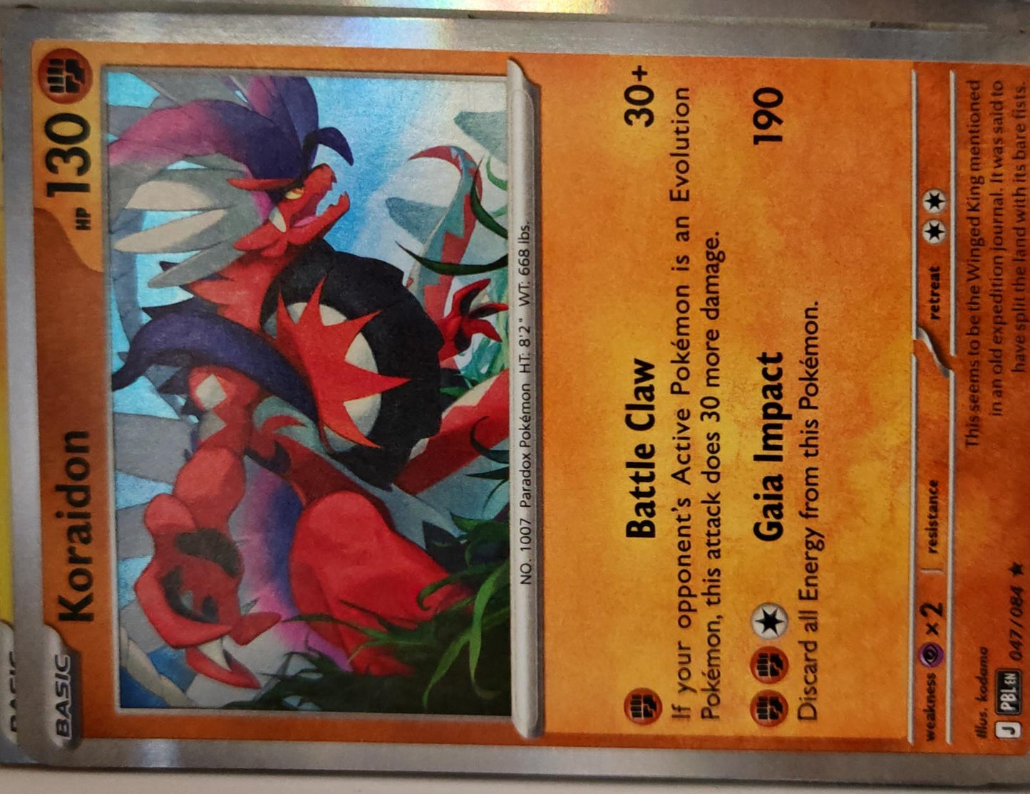 Koraidon - 047/084 - Holo - PITCH BLACK - Pokemon - Rare | AA14-13