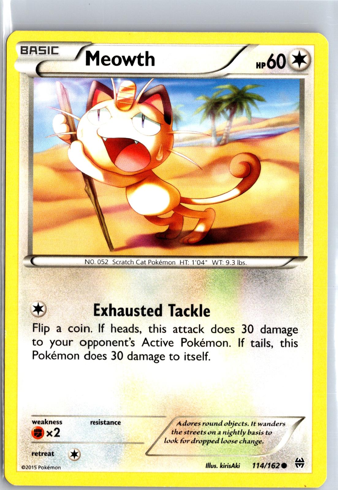 Meowth - 114/162 - - BREAKTHROUGH - Pokemon - Common | AA113-27