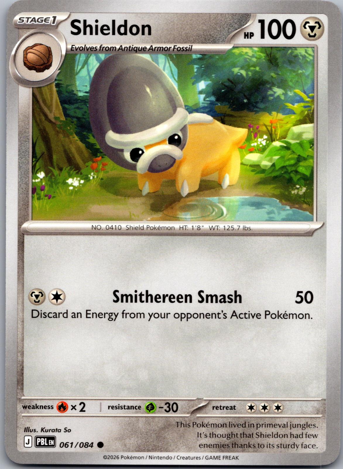 Shieldon - 061/084 - - PITCH BLACK - Pokemon - Common | AA78-31