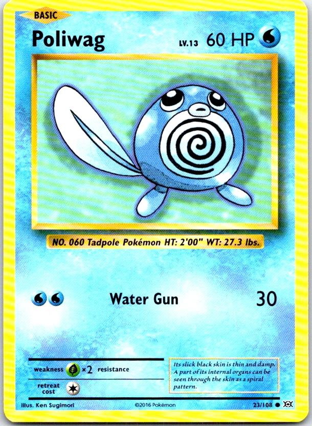Poliwag - 23/108 - - EVOLUTIONS - Pokemon - Common | AB98-18
