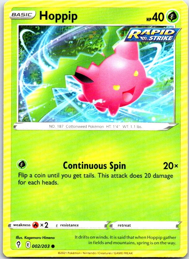 Hoppip - 002/203 - - EVOLVING SKIES - Pokemon - Common | AC05-17