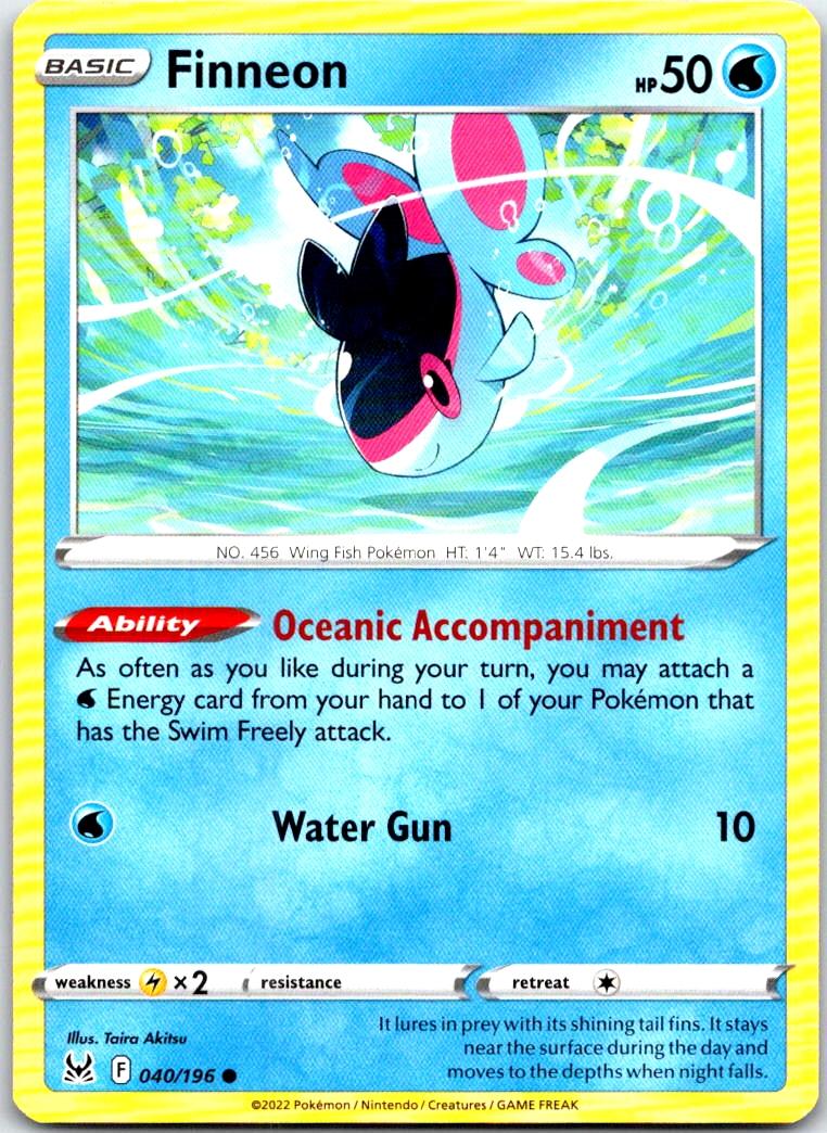 Finneon - 040/196 - - LOST ORIGIN - Pokemon - Common | AB43-24