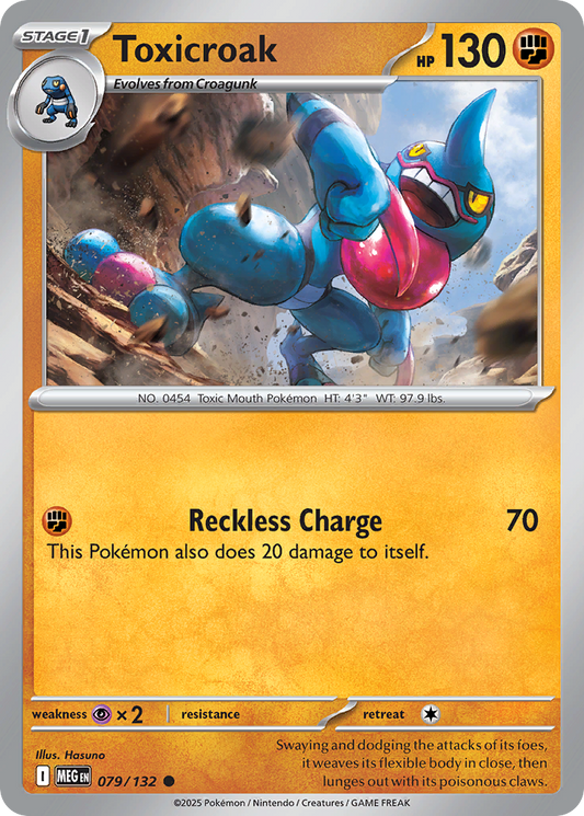 Toxicroak - 079/132 - - MEGA EVOLUTION - Pokemon - Common | AA55-47