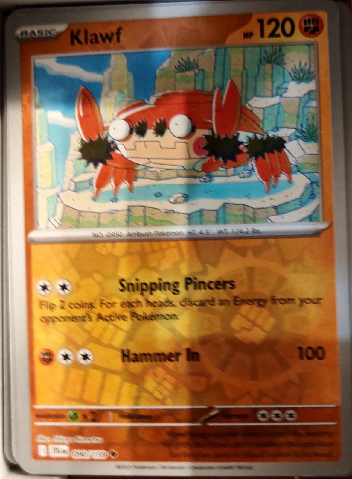 Klawf - 090/159 - Reverse Holo - JOURNEY TOGETHER - Pokemon - Uncommon | AA72-39
